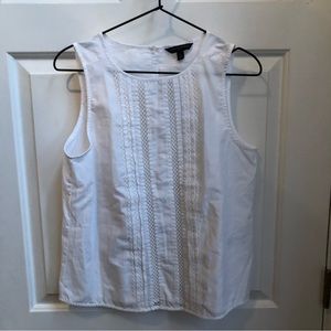 Banana Republic white sleeveless top